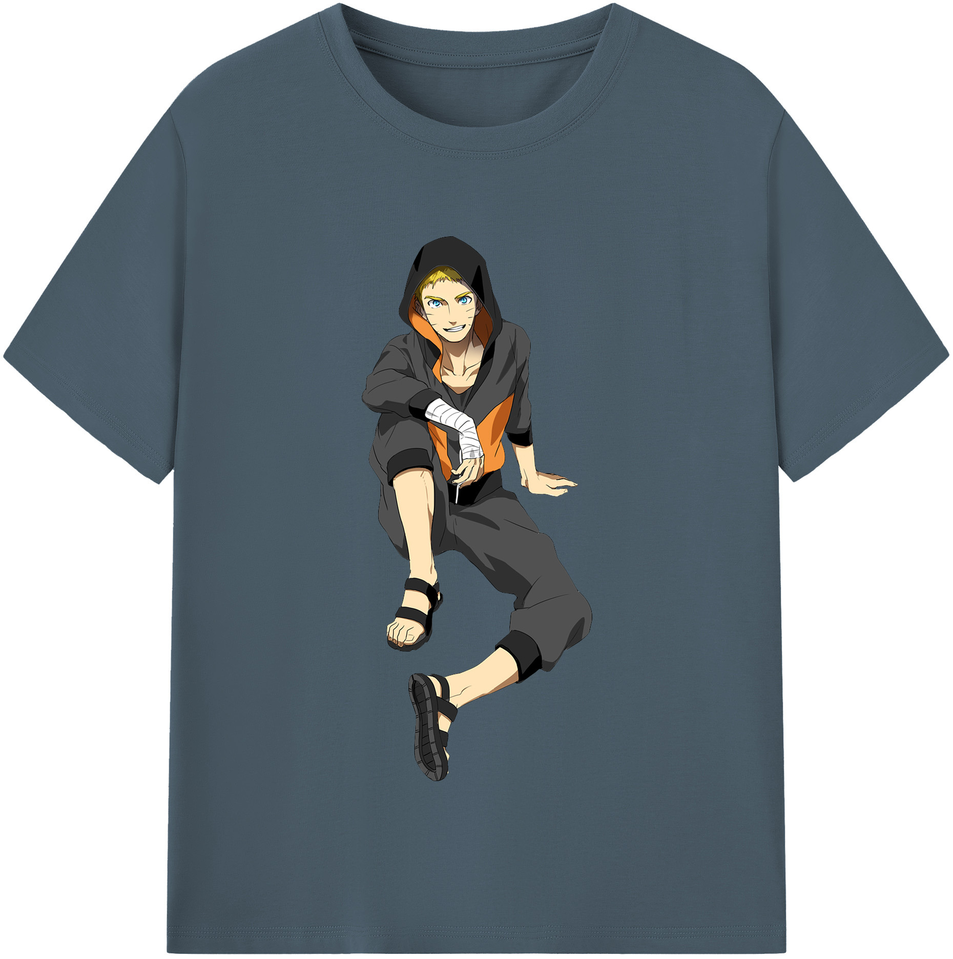 （画像用） NARUTO -ナルト- うずまき ナルト Uzumaki Naruto 綿100％半袖Tシャツ（フロントプリント）
